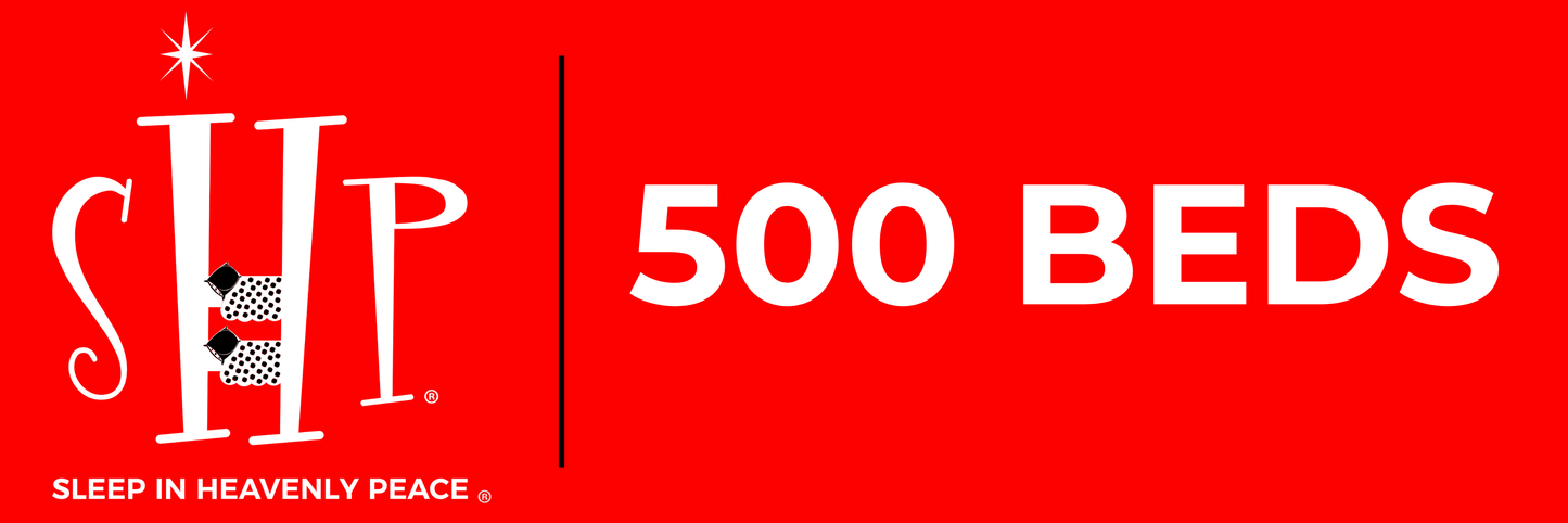 SHP 500 BEDS Stickers - 20 Pack - 2"x6" Bumper Sticker