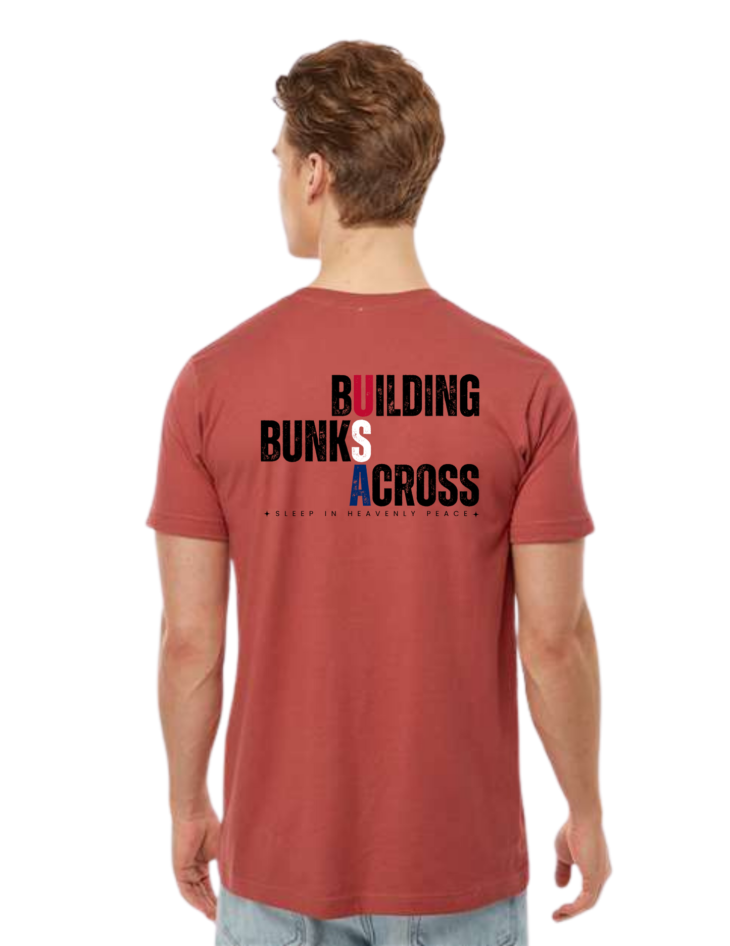 "NEW Graphic Tees" Building Bunks Across America Unisex T-shirt (All Color Options)