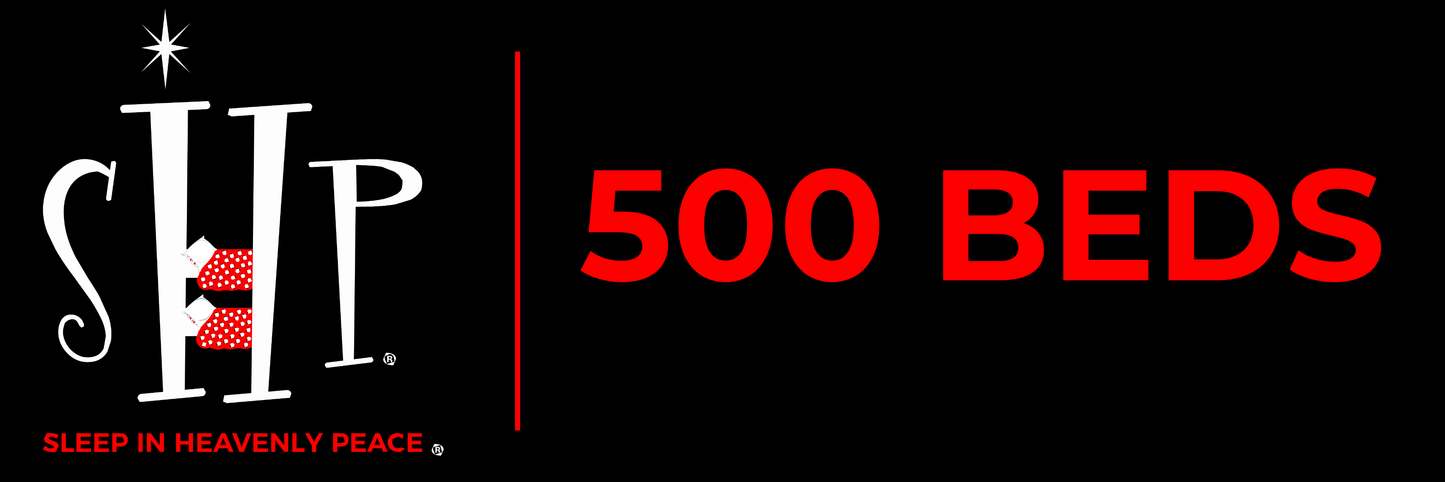 SHP 500 BEDS Stickers - 20 Pack - 2"x6" Bumper Sticker