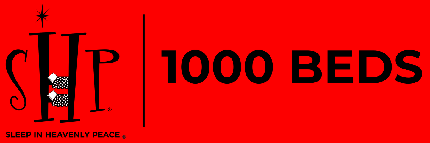 SHP 1,000 BEDS Stickers - 20 Pack - 2"x6" Bumper Sticker