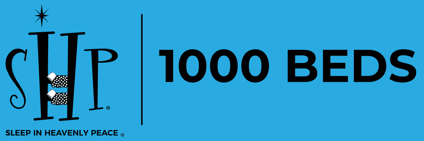 SHP 1,000 BEDS Stickers - 20 Pack - 2"x6" Bumper Sticker
