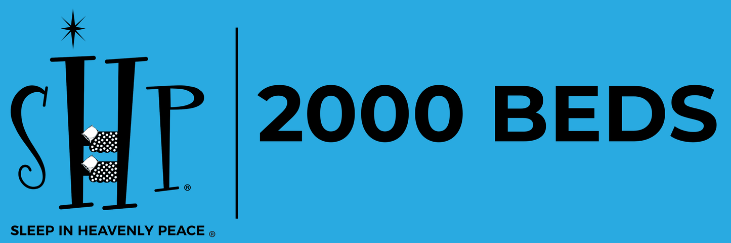 SHP 2,000 BEDS Stickers - 20 Pack - 2"x6" Bumper Sticker