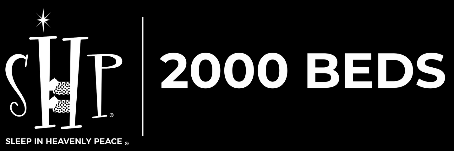 SHP 2,000 BEDS Stickers - 20 Pack - 2"x6" Bumper Sticker