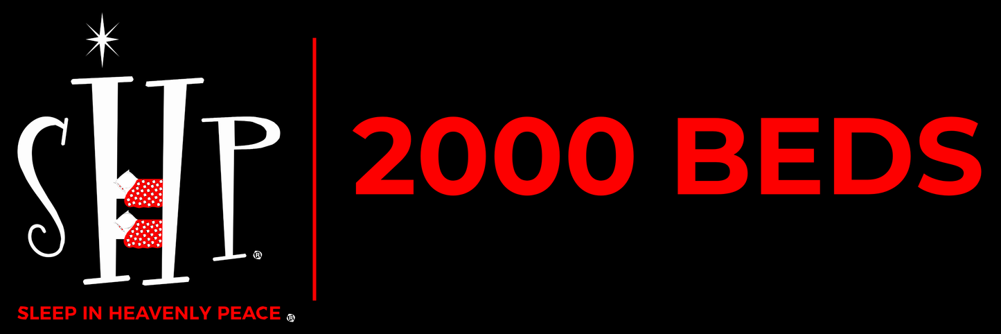 SHP 2,000 BEDS Stickers - 20 Pack - 2"x6" Bumper Sticker