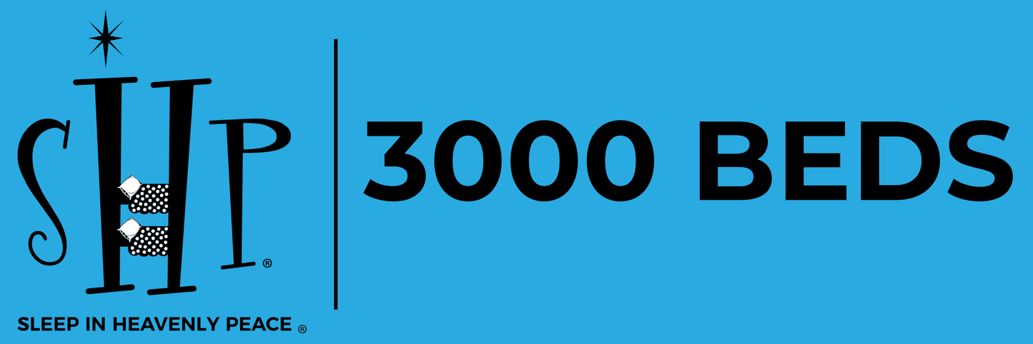 SHP 3,000 BEDS Stickers - 20 Pack - 2"x6" Bumper Sticker