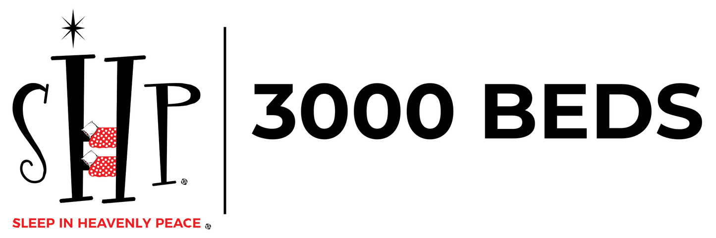 SHP 3,000 BEDS Stickers - 20 Pack - 2"x6" Bumper Sticker