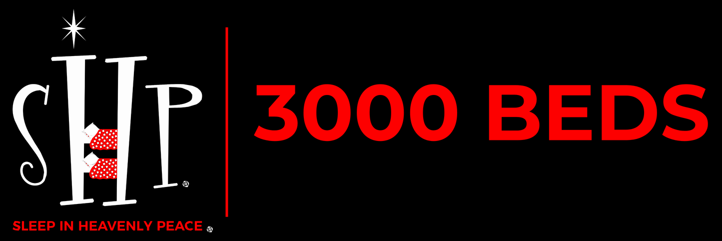 SHP 3,000 BEDS Stickers - 20 Pack - 2"x6" Bumper Sticker