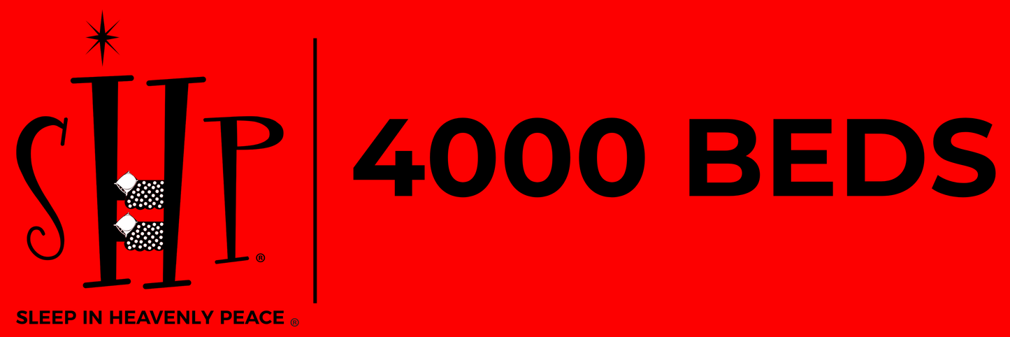 SHP 4,000 BEDS Stickers - 20 Pack - 2"x6" Bumper Sticker