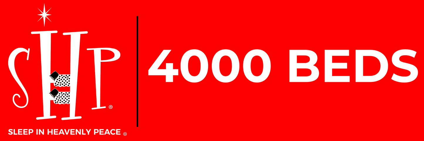 SHP 4,000 BEDS Stickers - 20 Pack - 2"x6" Bumper Sticker