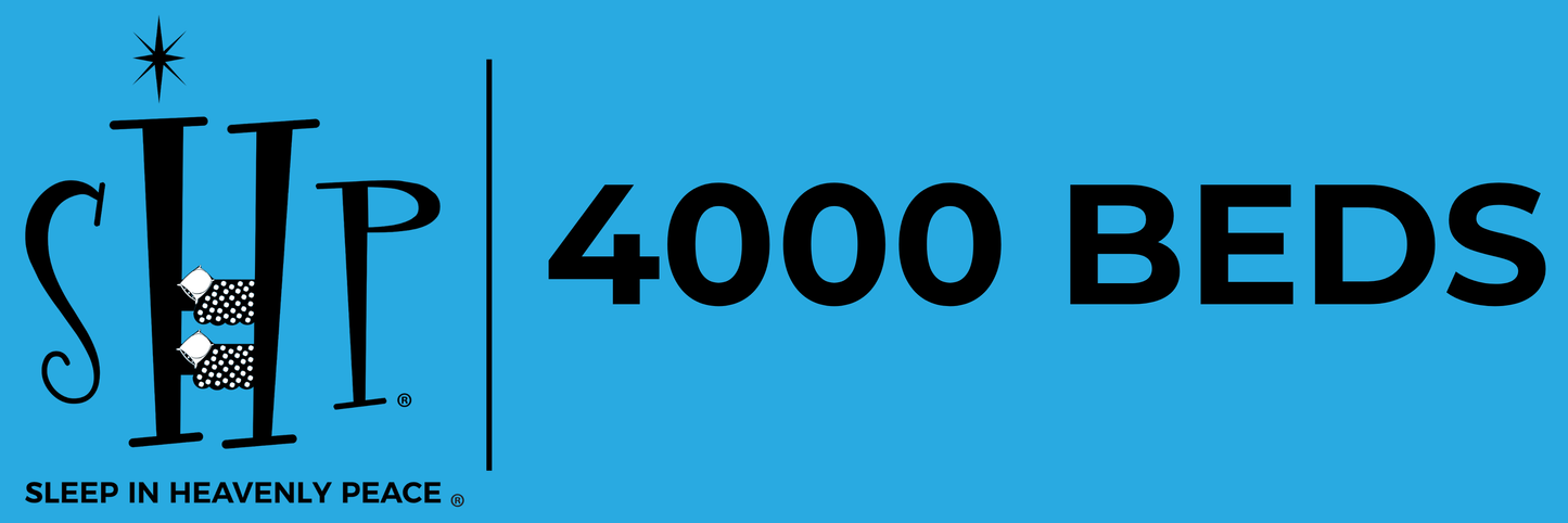 SHP 4,000 BEDS Stickers - 20 Pack - 2"x6" Bumper Sticker
