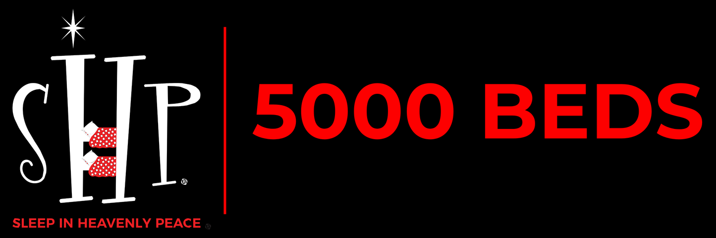SHP 5,000 BEDS Stickers - 20 Pack - 2"x6" Bumper Sticker