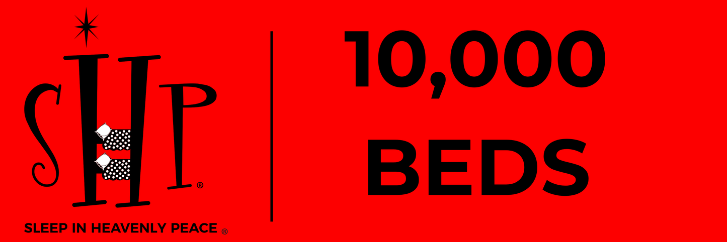 SHP 10,000 BEDS Stickers - 20 Pack - 2"x6" Bumper Sticker