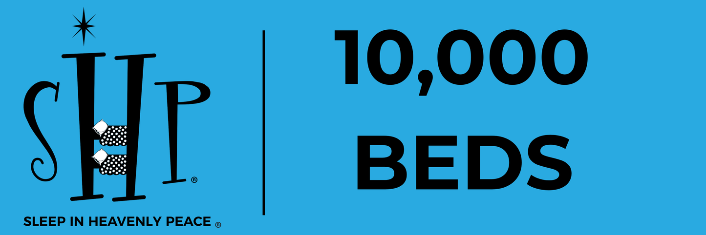 SHP 10,000 BEDS Stickers - 20 Pack - 2"x6" Bumper Sticker
