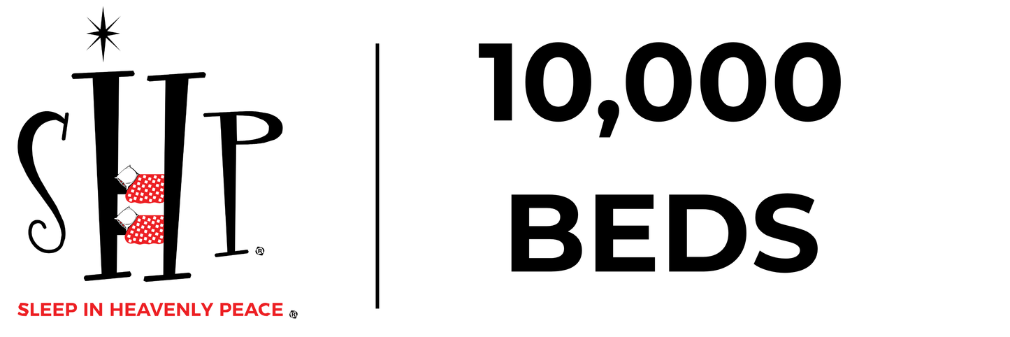 SHP 10,000 BEDS Stickers - 20 Pack - 2"x6" Bumper Sticker