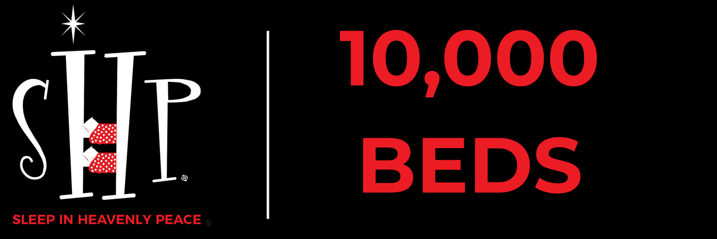 SHP 10,000 BEDS Stickers - 20 Pack - 2"x6" Bumper Sticker