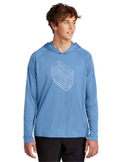 LEGACY - Hooded Performance UV Pullover (CAROLINA BLUE) - "SHELDON" LOGO