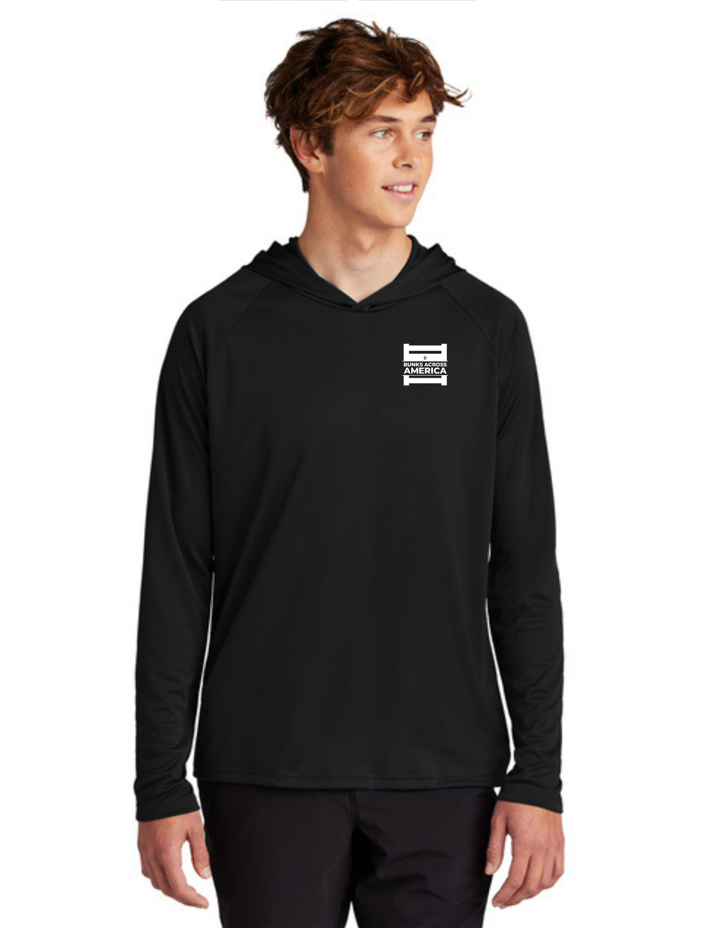 BAA 2025 - ADULT'S Hooded Performance Pullover - "Official Logo" (JET BLACK)