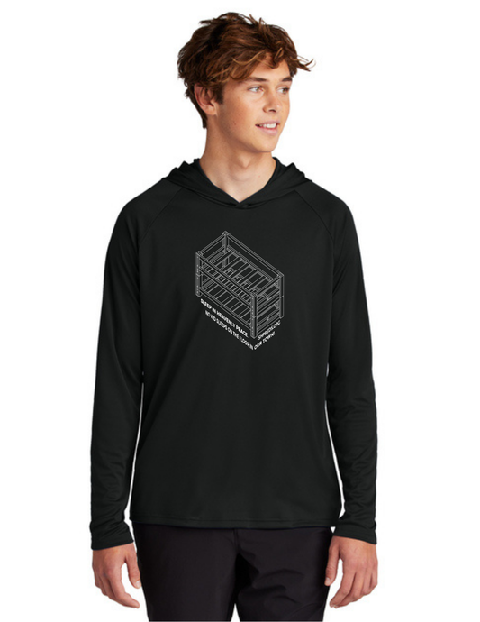 LEGACY - Hooded Performance UV Pullover (JET BLACK) - "SHELDON" LOGO