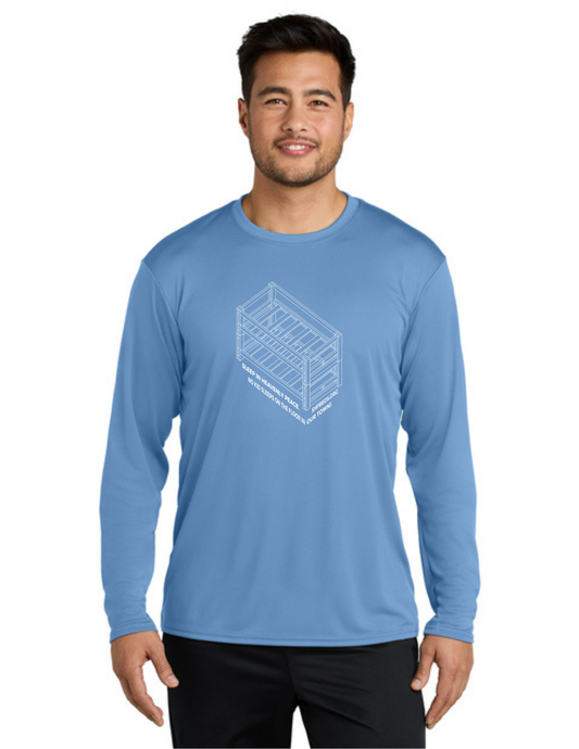 LEGACY - Long Sleeve Performance UV Shirt (CAROLINA BLUE)  - "SHELDON" LOGO