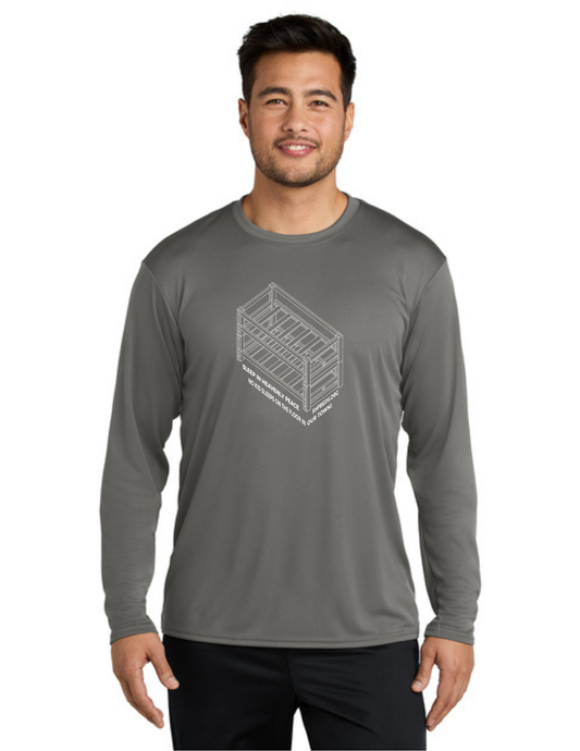 LEGACY - Long Sleeve Performance UV Shirt (GREY CONCRETE)  - "SHELDON" LOGO