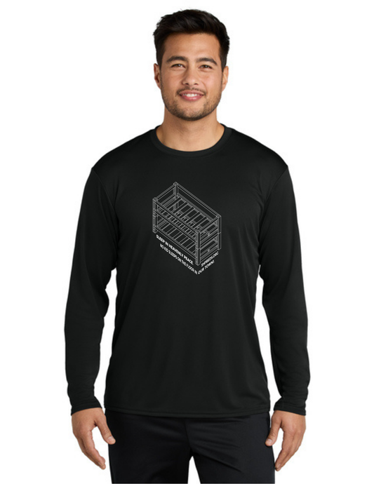 LEGACY - Long Sleeve Performance UV Shirt (JET BLACK)  - "SHELDON" LOGO