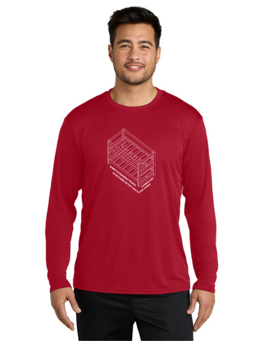 LEGACY - Long Sleeve Performance UV Shirt (RED)  - "SHELDON" LOGO