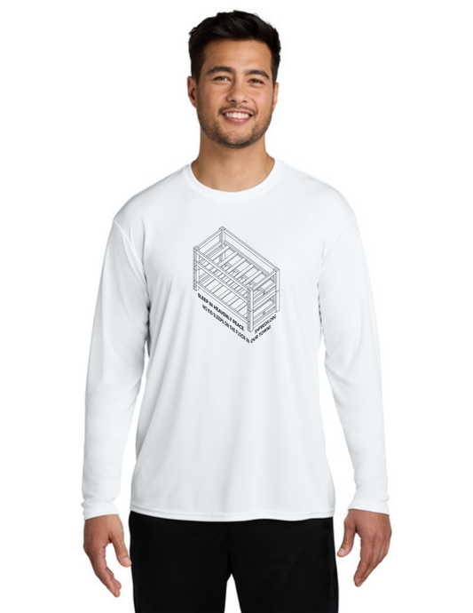 LEGACY - Long Sleeve Performance UV Shirt (WHITE)  - "SHELDON" LOGO