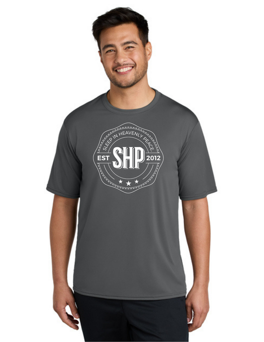 LEGACY - Short Sleeve UV Performance Shirt (CHARCOAL) - "ESTABLISHED" LOGO