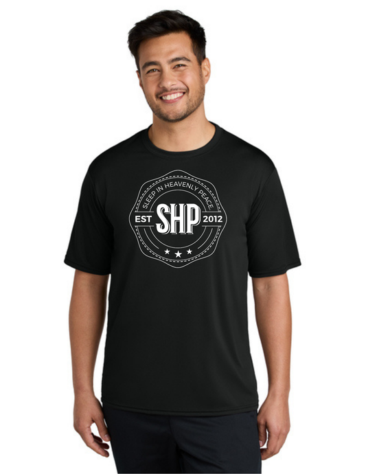 LEGACY - Short Sleeve UV Performance Shirt (JET BLACK) - "ESTABLISHED" LOGO