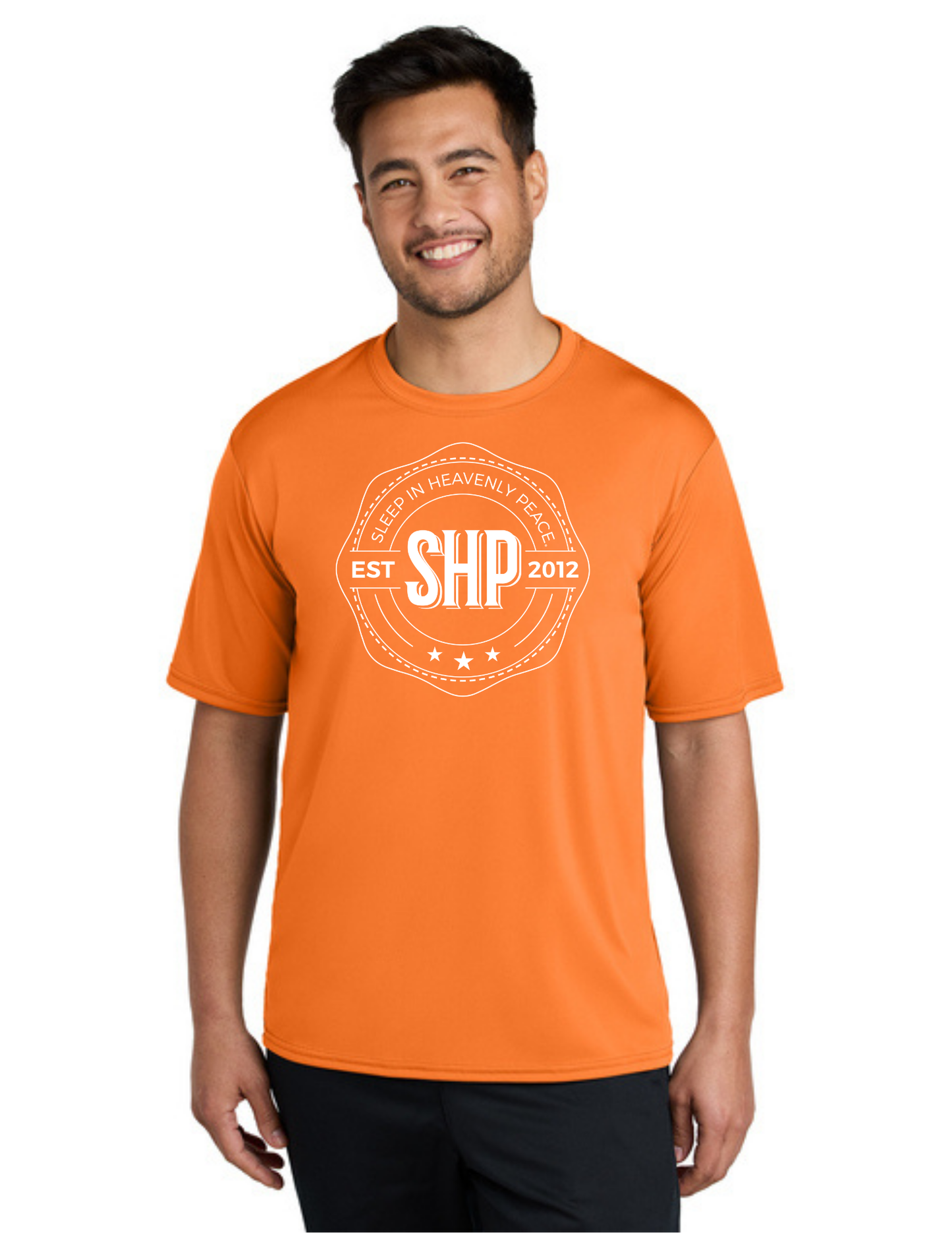 LEGACY - Short Sleeve UV Performance Shirt (NEON ORANGE) - "ESTABLISHED" LOGO