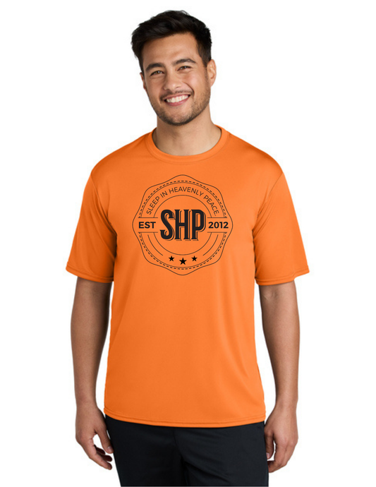LEGACY - Short Sleeve UV Performance Shirt (NEON ORANGE) - "ESTABLISHED" LOGO