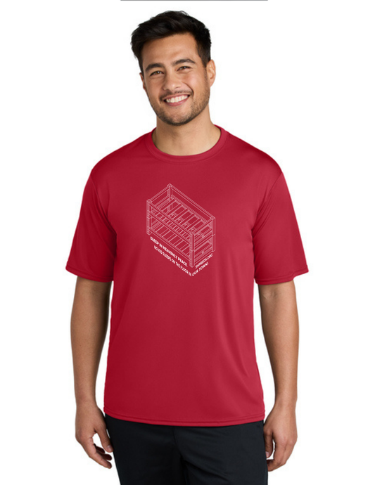 LEGACY - Short Sleeve UV Performance Shirt (RED) - "SHELDON" LOGO
