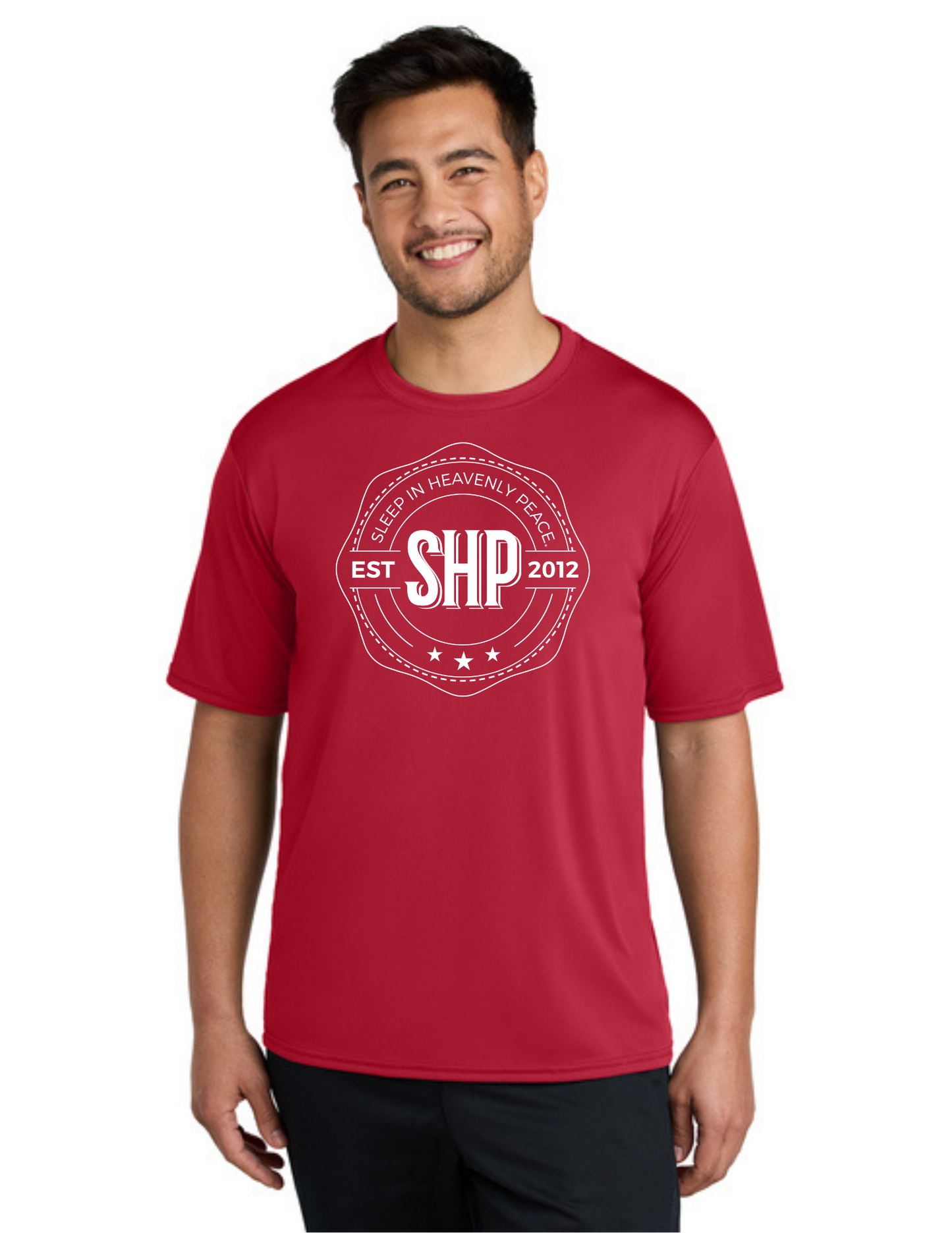 LEGACY - Short Sleeve UV Performance Shirt (RED) - "ESTABLISHED" LOGO