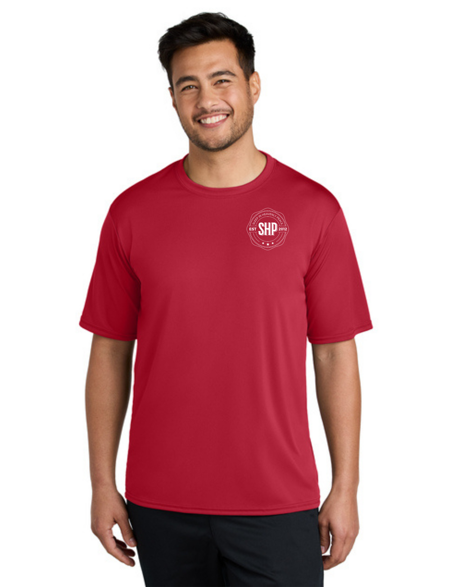 LEGACY - Short Sleeve UV Performance Shirt (RED) - "ESTABLISHED" LOGO