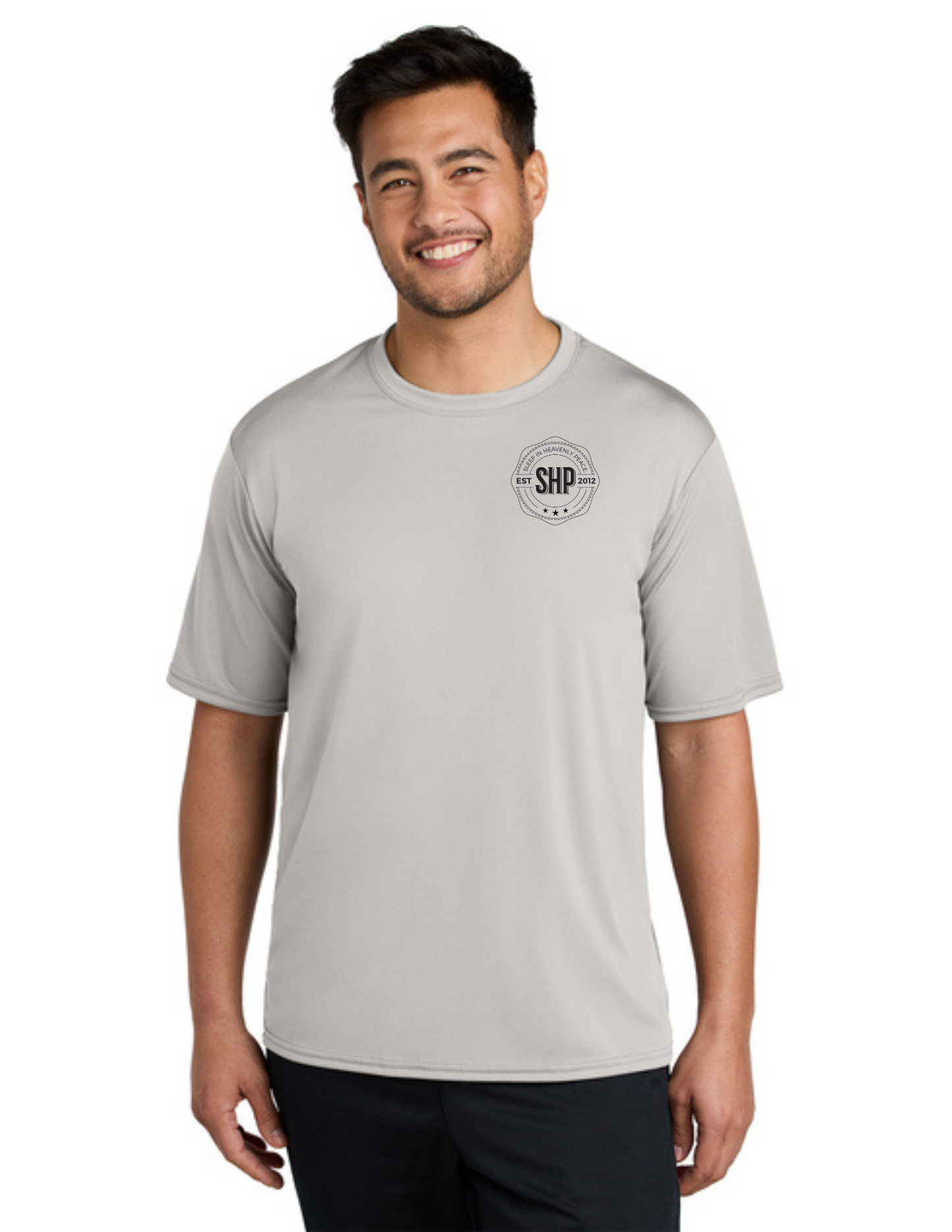 LEGACY - Short Sleeve UV Performance Shirt (SILVER) - "ESTABLISHED" LOGO