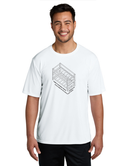 LEGACY - Short Sleeve UV Performance Shirt (WHITE) - "SHELDON" LOGO