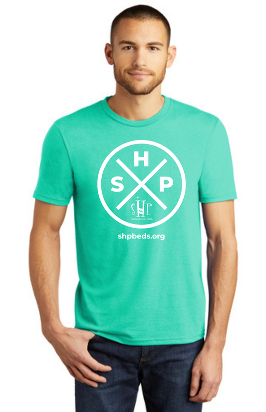 LEGACY - Short Sleeve (AQUA HEATHER) - “SLEEP CIRCLE” LOGO