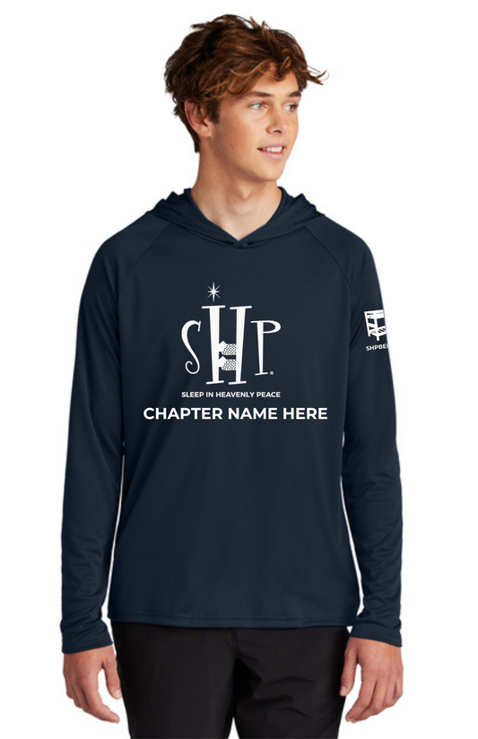 Chapter - ADULT UV Hooded Performance Pullover (TRUE NAVY) - "CHAPTER NAME"