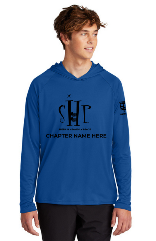 Chapter - ADULT UV Hooded Performance Pullover (TRUE ROYAL) - "CHAPTER NAME"