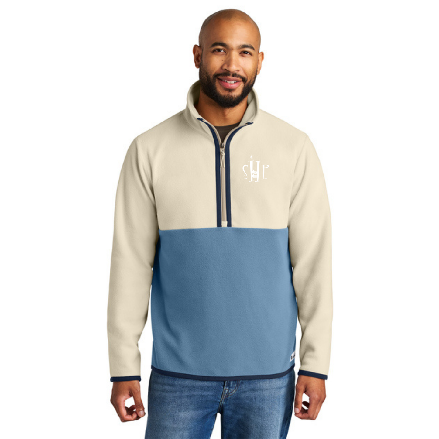 Cotopaxi Amado 1/2 Zip Fleece w/ Embroidery - (CREAM/ FJORD)