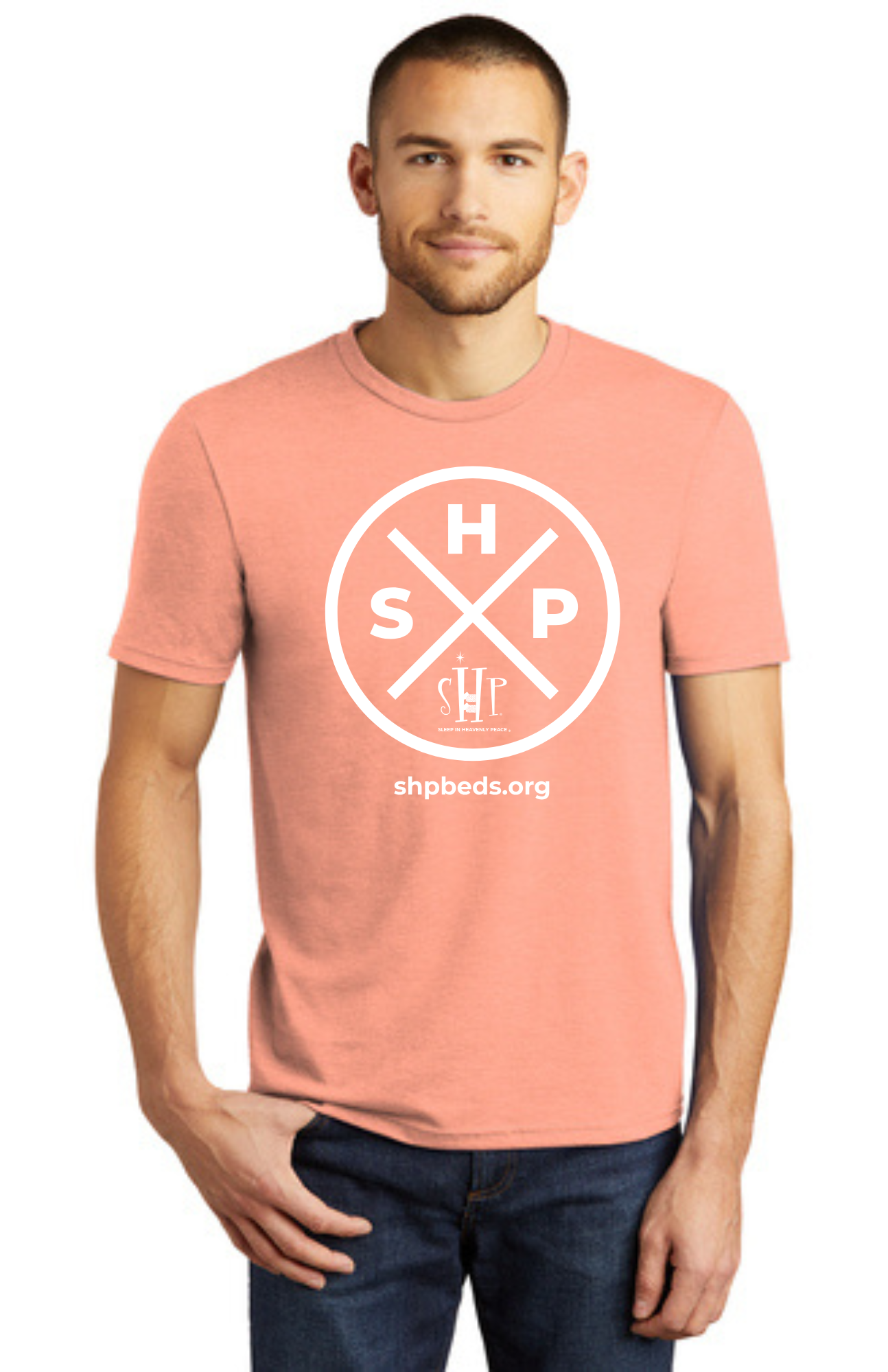 Legacy - ADULT Short Sleeve - "Sleep Circle" (HEATHERED DUSTY PEACH)