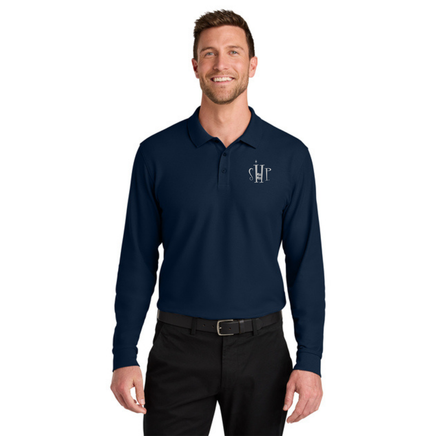 Long Sleeve - Port Authority Polo (RIVER BLUE NAVY)