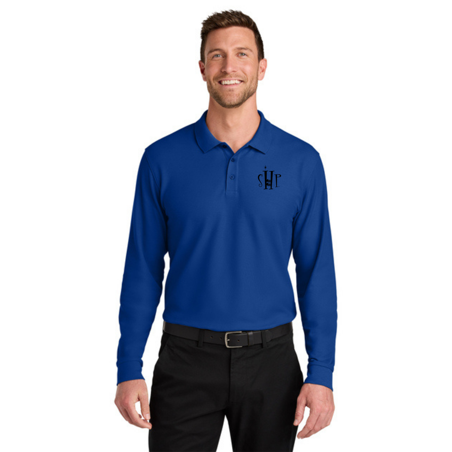 Long Sleeve - Port Authority Polo (TRUE ROYAL)