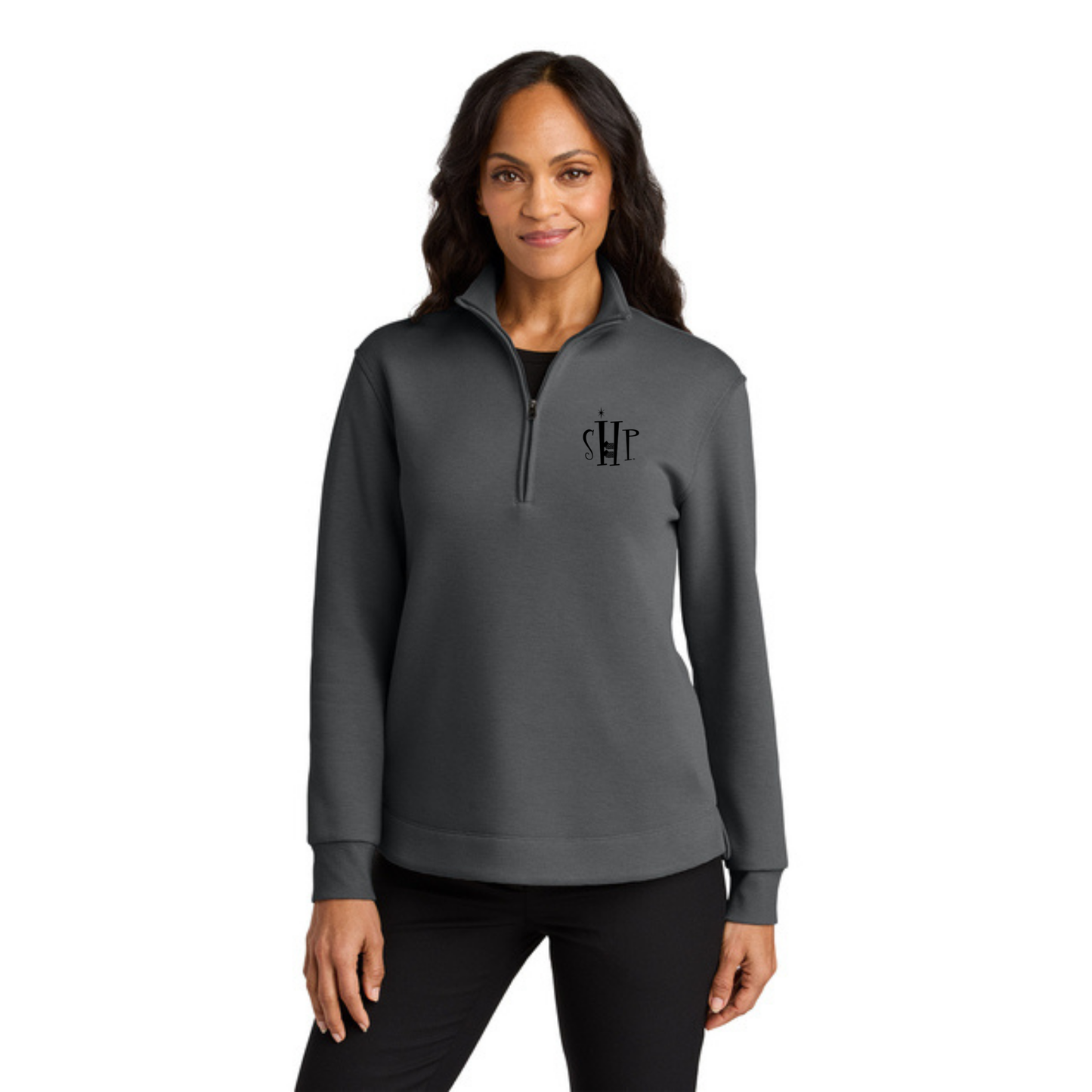 WOMEN'S - Port Authority Wearever 1/4 Zip w/ Embroidery (STORM GREY)
