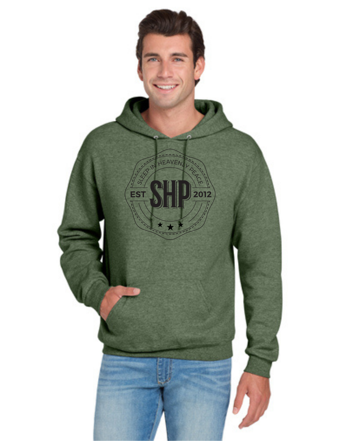 LEGACY - Hoodie (MILITARY GREEN HEATHER) - "ESTABLISHED" LOGO