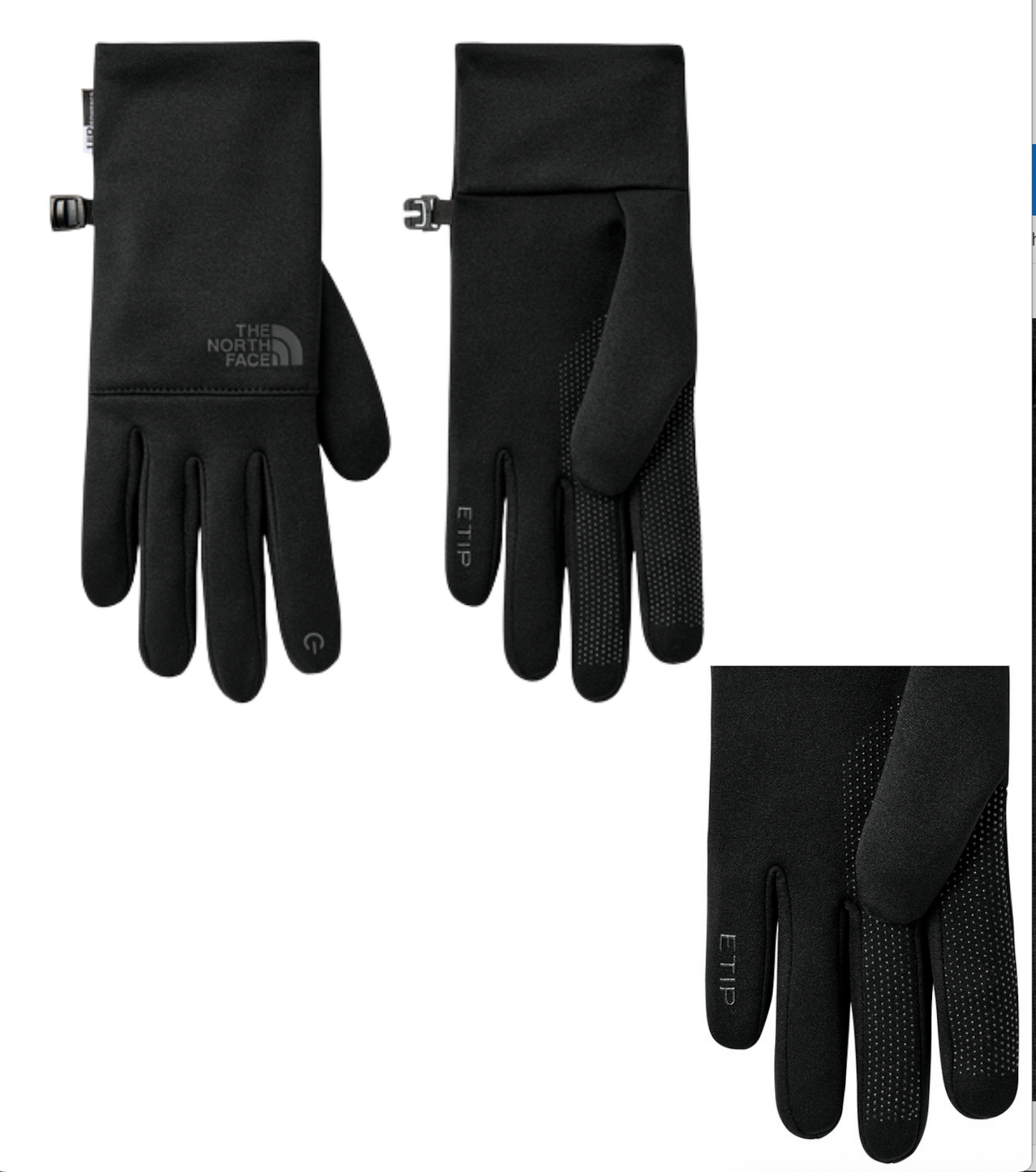 North Face Etip Recycled Gloves (BLACK)