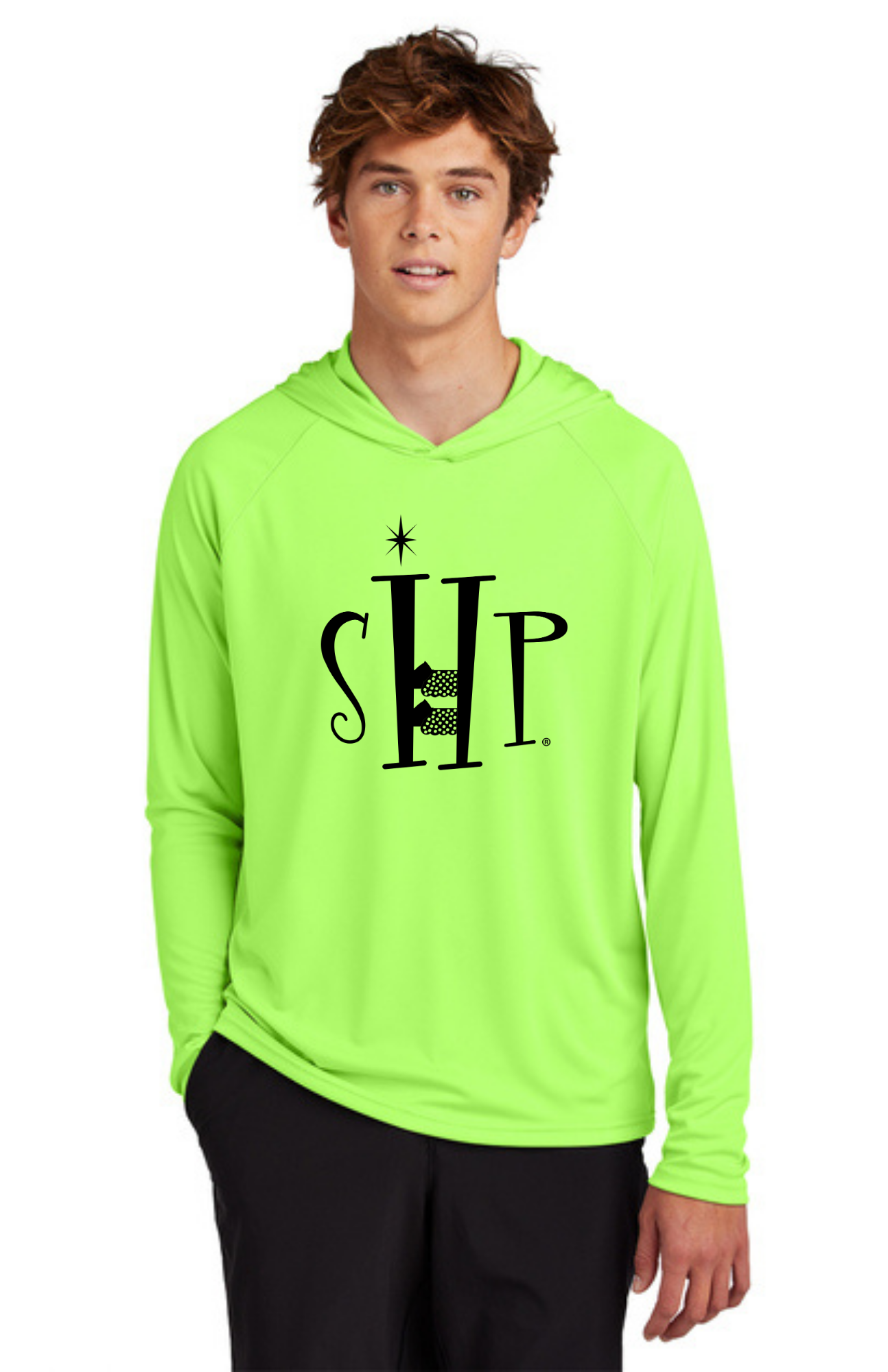 ADULT'S Hooded Performance Pullover (NEON GREEN)