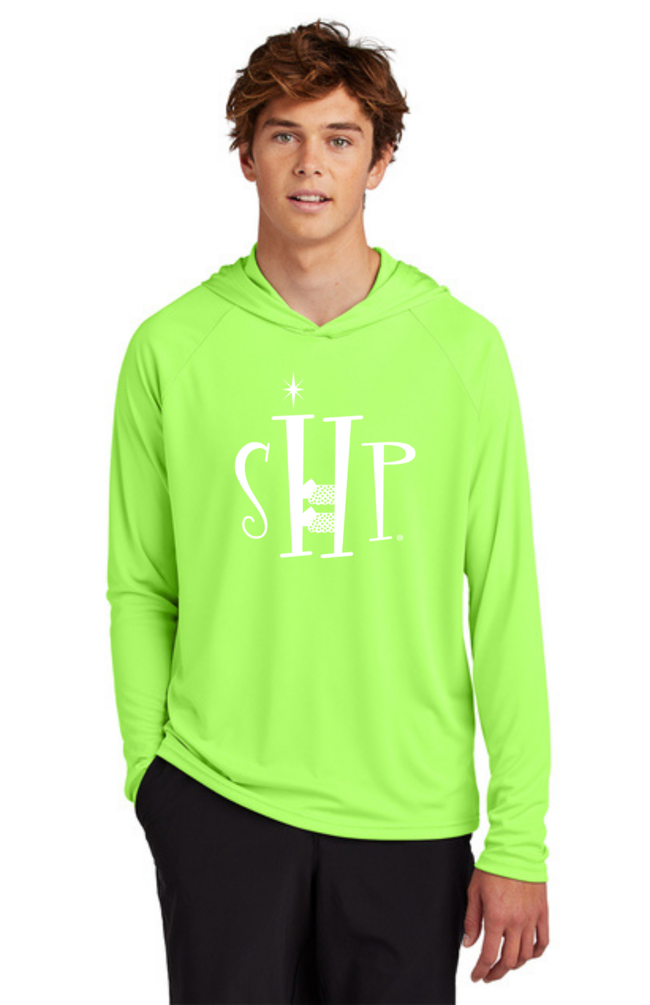 ADULT'S Hooded Performance Pullover (NEON GREEN)