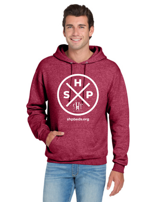LEGACY - Hoodie (VINTAGE HEATHER RED) - “SLEEP CIRCLE” LOGO