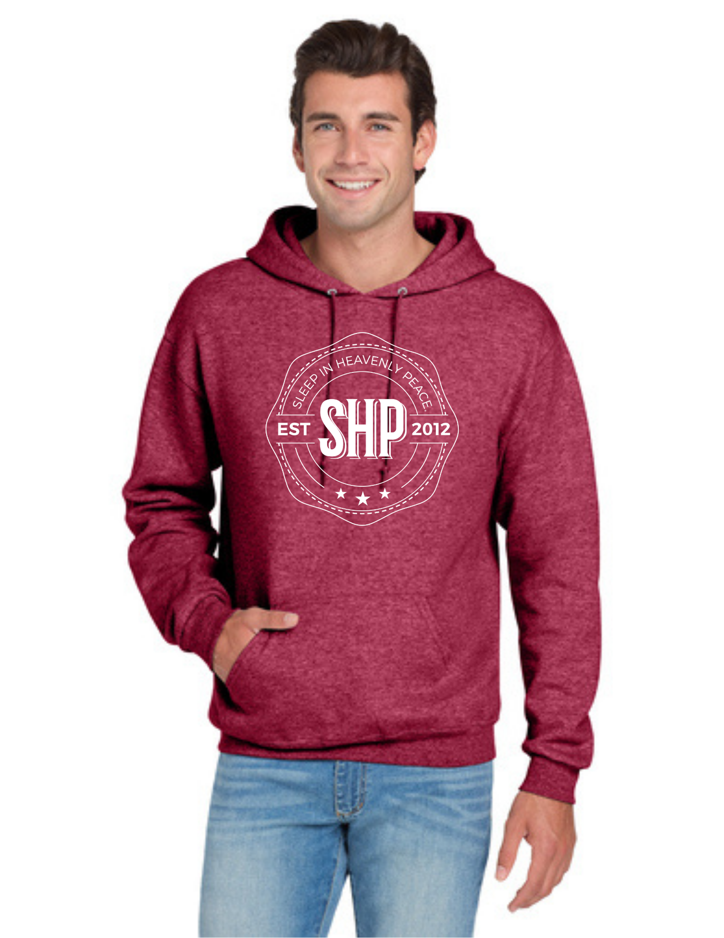 LEGACY - Hoodie (VINTAGE HEATHER RED) - "ESTABLISHED" LOGO